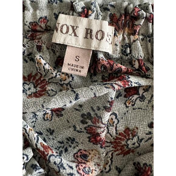 Knox Rose Floral Off-Shoulder Boho Blouse Small - Picture 7 of 8